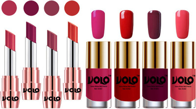 

Volo Ultra HD Shine Nail Polish and Creamy With Matte Lipsticks Combo(Set of 8)