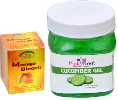 

Pink Root CUCUMBER GEL 500GM WITH MANGO BLEACH 50GM(Set of 2)
