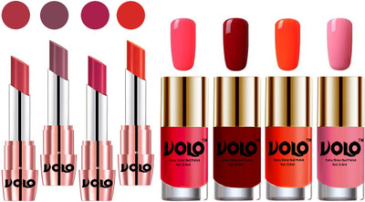 

Volo Ultra HD Shine Nail Polish and Creamy With Matte Lipsticks Combo(Set of 8)