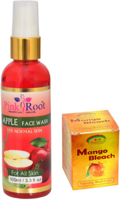 

Pink Root APPLE FACE WASH 100ML WITH MANGO BLEACH 50GM(Set of 2)