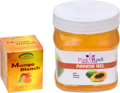 

Pink Root PAPAYA GEL 500GM WITH MANGO BLEACH 50GM(Set of 2)