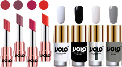 

Volo Ultra HD Shine Nail Polish and Creamy With Matte Lipsticks Combo(Set of 8)