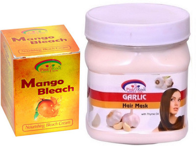 

Pink Root GARLIC MASK 500GM WITH MANGO BLEACH 50GM(Set of 2)