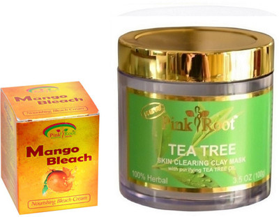 

Pink Root TEA TREE MASK 100GM WITH MANGO BLEACH 50GM(Set of 2)