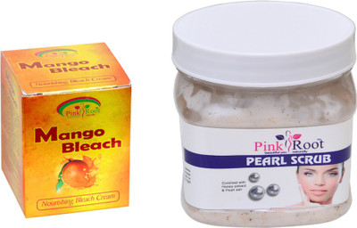 

Pink Root PEARL SCRUB 500GM WITH MANGO BLEACH 50GM(Set of 2)