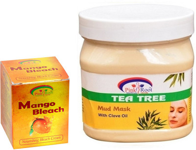 

Pink Root TEA TREE MASK 500GM WITH MANGO BLEACH 50GM(Set of 2)