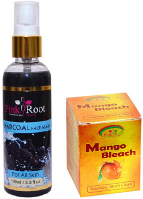 

Pink Root CHARCOAL FACE WASH 100ML WITH MANGO BLEACH 50GM(Set of 2)