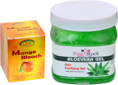 

Pink Root ALOEVERA GEL 500GM WITH MANGO BLEACH 50GM(Set of 2)