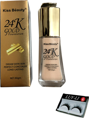 

LUV-LI BRIDAL COMBO 1 FOUNDATION 24 KARAT, 1 PAIR EYELASH(Set of 2)