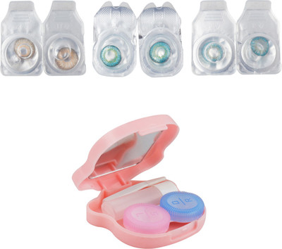 

Optify Combo Pack Monthly Color Contact Lens With Travel Kit Monthly Contact Lens(1, Brown_Green Turquoise_Aqua, Pack of 3)