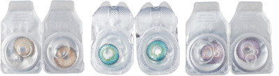 

Optify Combo Pack Monthly Color Contact Lens With Travel Kit Monthly Contact Lens(1, Brown_Green Turquoise_Violet, Pack of 3)