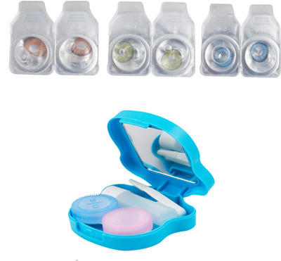 

Optify Combo Pack Monthly Color Contact Lens With Travel Kit Monthly Contact Lens(1, Blue_Green_Green Turquoise, Pack of 3)