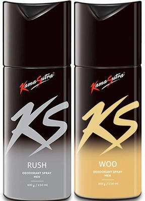 

KamaSutra Rush Woo Body Spray - For Men(300 ml, Pack of 2)
