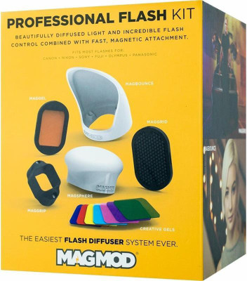 

MagMod Professional Kit Compatible with all Flashes Modifier Diffuser(Multicolor)