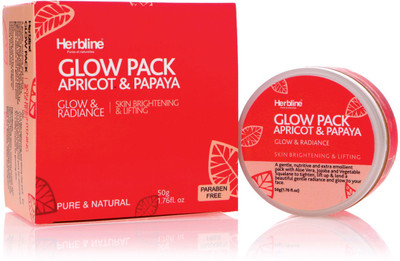 Herbline Glow Pack Apricot & Papaya 50gm(50 g)