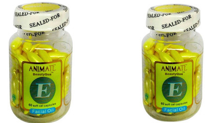 

BeautyQua Animate Combo Oil Capsules Vitamin E Alovera Facial Treatment Capsules for Glowing Yellow(120 g)