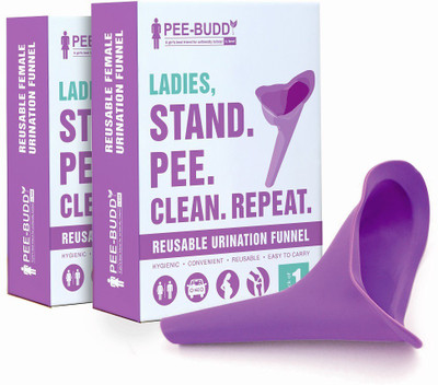 

PeeBuddy - Stand And Pee Reusable Portable Urination Funnel For Women (2 Units) Reusable Female Urination Device(Purple, Pack of 2)