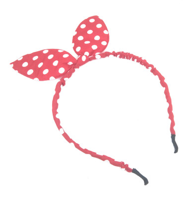 

SKD Rabbit Bunny Ears Hairband for Kids /Headband for Girls / Polka Dots Bunny Rabbit Ears Hair Accessories Design 005 Head Band(Red)