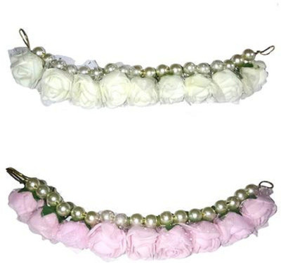 

Shrungarika Fashionable white & light pink Bun Clip(White, Pink)