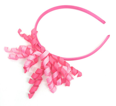 

SKD Curly Ribbons/Spring/Spiral Ribbons Hairband/Headband Hair Accessories for Baby Girls/Women Head Band(Pink)