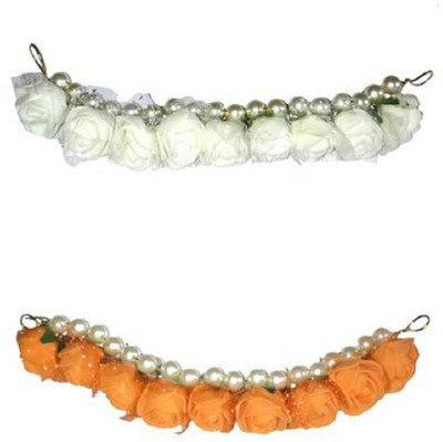 

Shrungarika Fashionable white & Orange Bun Clip(White, Orange)