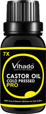 

VIHADO Cold Pressed 100% Pure Castor Oil 7x Pro ( 25 ml) (PACK OF 1) Hair Oil(25 ml)