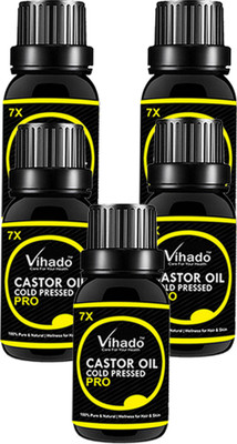 

VIHADO 100& pure cold pressed castor oil Hair Oil 7x Pro (30 ml) (Pack of 5) Hair Oil(30 ml)
