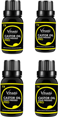 

VIHADO 100% Natural cold pressed castor oil Hair Oil 7x Pro (30 ml) (Pack of 4) Hair Oil(30 ml)