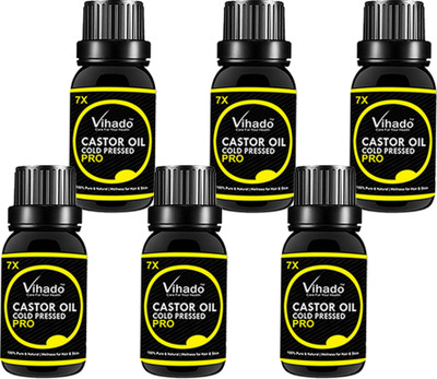 

Vihado Cold pressed castor oil Hair Oil 7x Pro ( 30 ml) (Pack of 6) Hair Oil(30 ml)