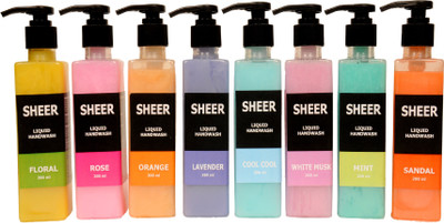 

Sheer Premium Liquid Hand wash Super Combo Pack (200ml each)(1600 ml, Pump Dispenser, Pack of 8)