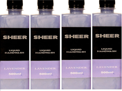 

Sheer Premium Liquid Hand wash Refill Combo Lavender (500ml each)(2000 ml, Bottle, Pack of 4)