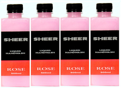 

Sheer Premium Liquid Hand wash Refill Combo Rose (500ml each)(2000 ml, Bottle, Pack of 4)