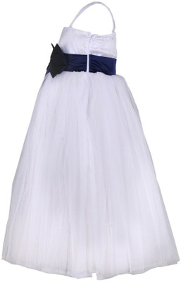 

Samsara Couture Girls Maxi/Full Length Party Dress(White, Sleeveless