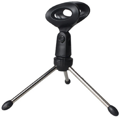 

SHAFIRE Adjustable Metal Tripod Desktop Table Mic Microphone Clip Holder Stand Mic Microphone Clip Holder Stand(Black)