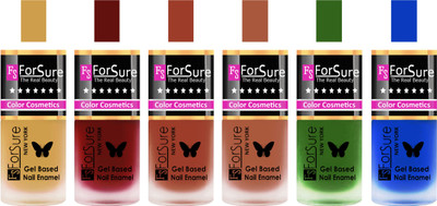 

Forsure Golden, Maroon, Nude, Brown, Green, Blue Velvet Matte Nail Polish (Set of 6 Nail Polish) Golden, Maroon, Nude, Brown, Green, Blue(Pack of 6)