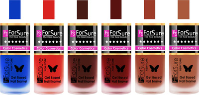 

Forsure Blue, Red, Reddish Maroon, Maroon, Nude, Brown Velvet Matte Nail Polish (Set of 6 Nail Polish) Blue, Red, Reddish Maroon, Maroon, Nude, Brown(Pack of 6)