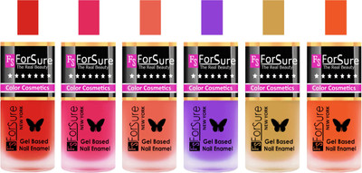 

Forsure Red, Pink, Peach, Purple, Golden, Orange Velvet Matte Nail Polish (Set of 6 Nail Polish) Red, Pink, Peach, Purple, Golden, Orange(Pack of 6)