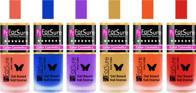 

Forsure Peach, Blue, Purple, Golden, Orange, Red Velvet Matte Nail Polish (Set of 6 Nail Polish) Peach, Blue, Purple, Golden, Orange, Red(Pack of 6)