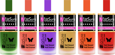

Forsure Green, Peach, Purple, Golden,Orange, Red Velvet Matte Nail Polish (Set of 6 Nail Polish) Green, Peach, Purple, Golden,Orange, Red(Pack of 6)