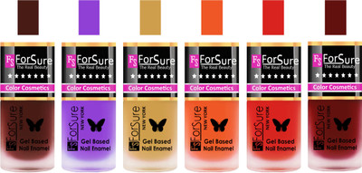 

Forsure Reddish Maroon, Purple, Golden, Orange, Red, Maroon Velvet Matte Nail Polish (Set of 6 Nail Polish) Reddish Maroon, Purple, Golden, Orange, Red, Maroon(Pack of 6)