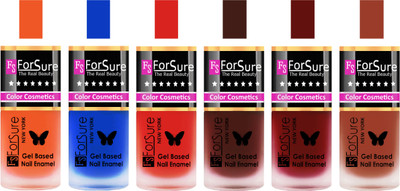 

Forsure Orange, Blue, Red, Reddish Maroon, Maroon, Nude Velvet Matte Nail Polish (Set of 6 Nail Polish) Orange, Blue, Red, Reddish Maroon, Maroon, Nude(Pack of 6)
