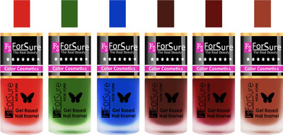 

Forsure Red, Green, Blue, Reddish Maroon, Maroon, Nude Velvet Matte Nail Polish (Set of 6 Nail Polish) Red, Green, Blue, Reddish Maroon, Maroon, Nude(Pack of 6)