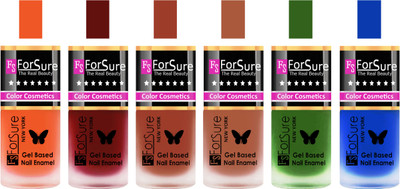 

Forsure Orange, Maroon, Nude, Brown, Green, Blue Velvet Matte Nail Polish (Set of 6 Nail Polish) Orange, Maroon, Nude, Brown, Green, Blue(Pack of 6)