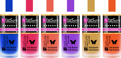 

Forsure Blue, Pink, Peach, Purple, Golden,Orange Velvet Matte Nail Polish (Set of 6 Nail Polish) Blue, Pink, Peach, Purple, Golden,Orange(Pack of 6)