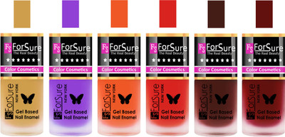 

Forsure Golden, Purple, Orange, Red, Reddish Maroon, Maroon Velvet Matte Nail Polish (Set of 6 Nail Polish) Golden, Purple, Orange, Red, Reddish Maroon, Maroon(Pack of 6)