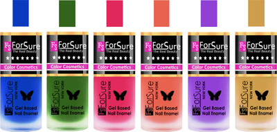 

Forsure Blue, Green, Pink, Peach, Purple, Golden Velvet Matte Nail Polish (Set of 6 Nail Polish) Blue, Green, Pink, Peach, Purple, Golden(Pack of 6)