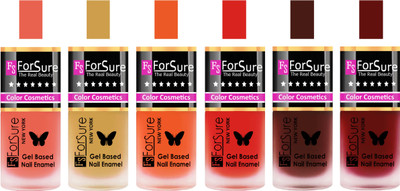 

Forsure Peach,Golde, Orange, Red, Reddish Maroon, Maroon Velvet Matte Nail Polish (Set of 6 Nail Polish) Peach,Golde, Orange, Red, Reddish Maroon, Maroon(Pack of 6)