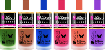 

Forsure Green, Brown, Blue, Pink, Peach, Purple Velvet Matte Nail Polish (Set of 6 Nail Polish) Green, Brown, Blue, Pink, Peach, Purple(Pack of 6)