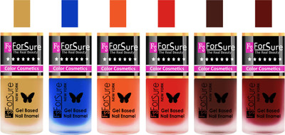 

Forsure Golden, Blue, Orange, Red, Reddish Maroon, Maroon Velvet Matte Nail Polish (Set of 6 Nail Polish) Golden, Blue, Orange, Red, Reddish Maroon, Maroon(Pack of 6)