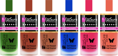 

Forsure Green, Nude, Brown, Blue, Pink, Peach Velvet Matte Nail Polish (Set of 6 Nail Polish) Green, Nude, Brown, Blue, Pink, Peach(Pack of 6)